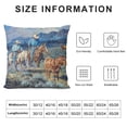 thumbnail image 5 of Orinice Cowboy Horse Mountain Graphic Decorative Cushion Pillow Cover for Home Couch Living Room Bed Sofa 22x22in, 5 of 5