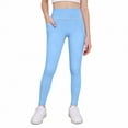 thumbnail image 5 of Twczz Girls Yoga Leggings with Pockets- Full Length Stretch High Wasit Athletic Pants Light Blue Size 8, 5 of 6