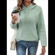 thumbnail image 3 of Sudadera con Capucha de Forro Sintético para Mujer, Estilo Holgado y Versátil. Verde L, 3 of 10