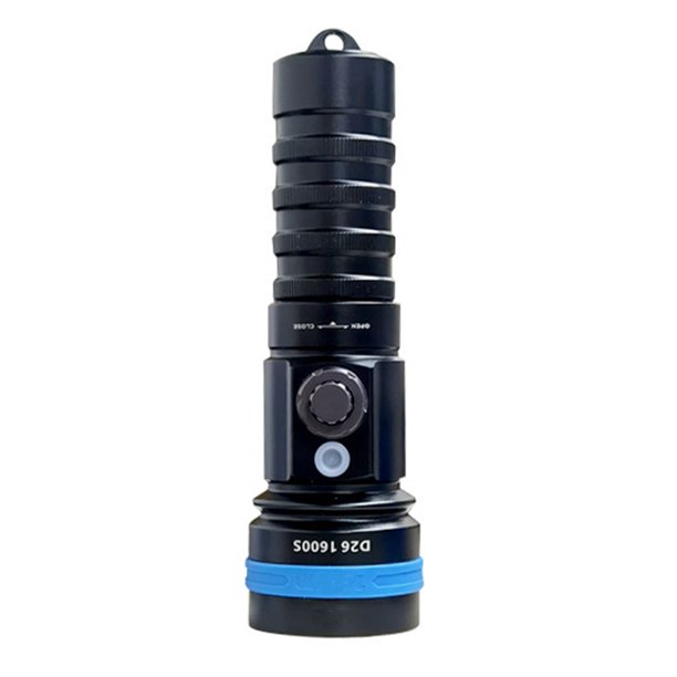 Eigraketly Linterna de buceo de aleación de aluminio, luz dura portátil anodizada 1600lm IPX8, botón de presión impermeable, linterna eléctrica Deportes acuáticos Tipo 2 Eigraketly OD029134-02