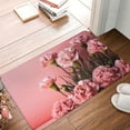 thumbnail image 4 of Pofeuu Delicate Pink Carnations A Print Flannel Doormats Rug16"x24"Rug Washable Doormats Indoor Outdoor Rugs for Layered Front Door Mats, Porch, Kitchen, Entryway, 4 of 7