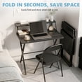 thumbnail image 3 of Ktaxon Folding Laptop Computer Desk Workstation Table No Assembly Wood Desktop Study Writing Desk Home Office Furniture, 3 of 10