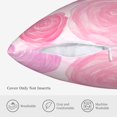 thumbnail image 5 of ZICANCN Pink Roses Decorative Throw Pillow Covers, Bed Couch Sofa Decorative Knit Pillow Covers for Living Room Farmhouse, 22"x22", 5 of 8