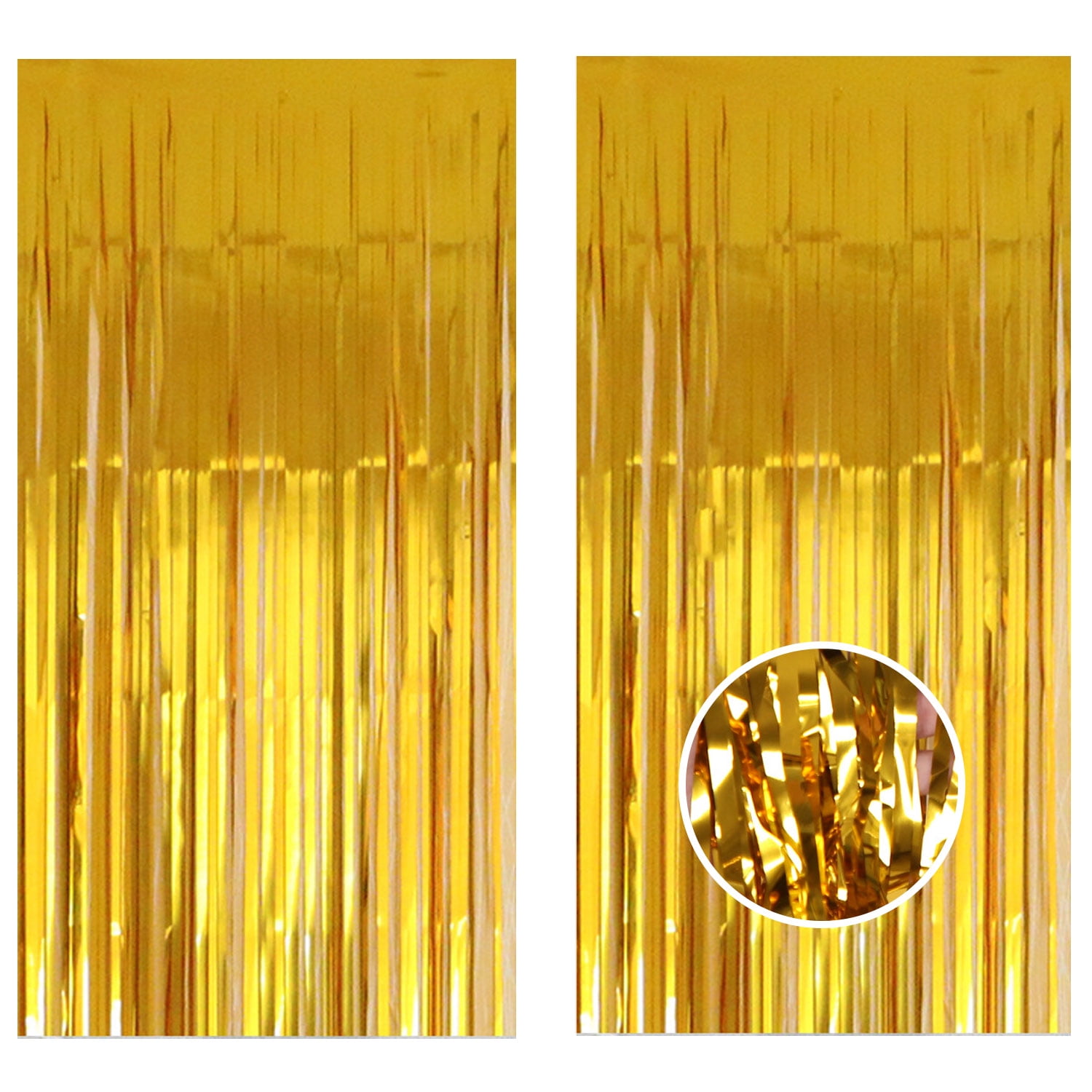 Gold Foil Curtain Backdrop Party Decorations, 3.3 x 6.6 ft Tinsel Foil