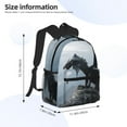 thumbnail image 2 of Disketp Valley Gray Dragon Mochila Ligera Clásica con Múltiples Bolsillos, Mochila Casual para Hombre y Mujer, Ideal para Escuela, Trabajo y Viajes, 2 of 6