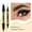 Gray, variant on Eyebrow Pencil, Microblading Eyebrow Pencil, Sweat-Proof Long-Lasting Eyebrow Contouring Pen with 4-Prong fork Tip and Spoolie Brush, Easy To Use Natural Look Makeup Tool