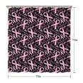 thumbnail image 5 of Breast Cancer Survivor Pink Ribbon Black Shower Curtain 72"x72" ,Bathroom Decorative Shower Curtains Set with 12 Hooks,Modern Waterproof Washable Shower Curtain, 5 of 6