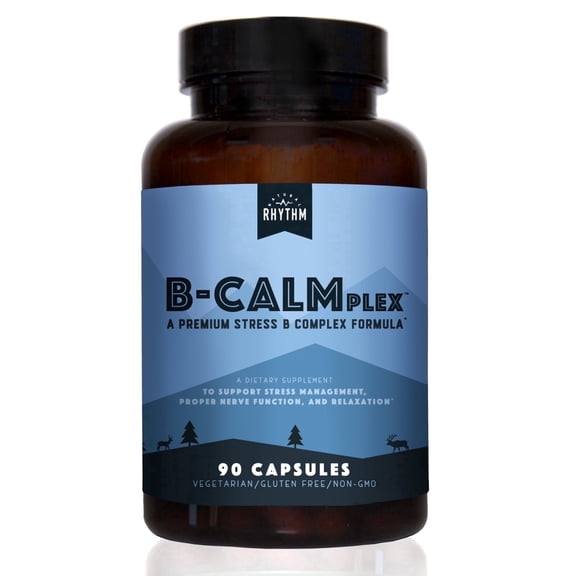 Natural Rhythm B-CALMplex - Stress B-Complex - Vitamin B Complex for Stress & Anxiety Support - 90 Capsules