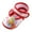 Red, variant on Baby Girl Floral Toddler Walkers, Soft Sole Princess Sandals with Colorful Flower Accents, Flexible Flat Shoes for First Steps & Playtime Adventures