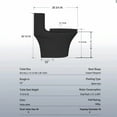 thumbnail image 2 of Alvantor One-Piece Toilet, 1.1/1.6 GPF Powerful Dual Flush Elongated Toilet, Button on Tank top, Soft Closing Seat Gray, 2 of 10