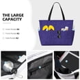 thumbnail image 3 of Large Beach Bags Water-resistant Sandproof - Deep Purple Glitter Pattern Cute Beach Tote Bags for Women with Zipper, 3 of 6