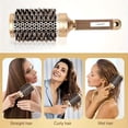 thumbnail image 6 of CALIYI Round Brush for Blow Out, 2.1” Boar Bristle Round Brush for Styling, Curling, Adds Volume & Shine, 6 of 8