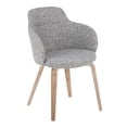 thumbnail image 4 of LumiSource Whitewashed Wood, Dark Grey Noise Fabric Boyne Chair - Set of 2, 4 of 6