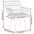 thumbnail image 4 of vidaXL 3 Piece Garden Dining Set Black Poly Rattan, 4 of 5