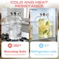 thumbnail image 4 of 1 Gallon Glass Pitcher with Lid and Handle, 128 oz Glass Water Pitcher for Fridge, Glass Carafefor Iced Tea Pitcher Coffee, Juice and Homemade Beverage, 4 of 9