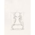thumbnail image 3 of Caroline, Emma 15x18 Black Modern Framed Museum Art Print Titled - Chess Set Sketch V, 3 of 5