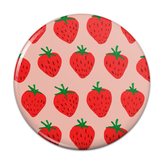 Cute Strawberry Strawberries Pattern Sketchy Pinback Button Pin