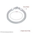 thumbnail image 3 of EOEMY Sterling Silver Plated Bracelet 8 Inches 6.3mm Lobster L320-Default, 3 of 6