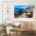 thumbnail image 4 of Elephant Stock Oia Outlook Wall Art - Horizontal Canvas Wall Art - Living Room Wall Decor - Beach Canvas - Blue And Gray Decor - 45" x 30", 4 of 4