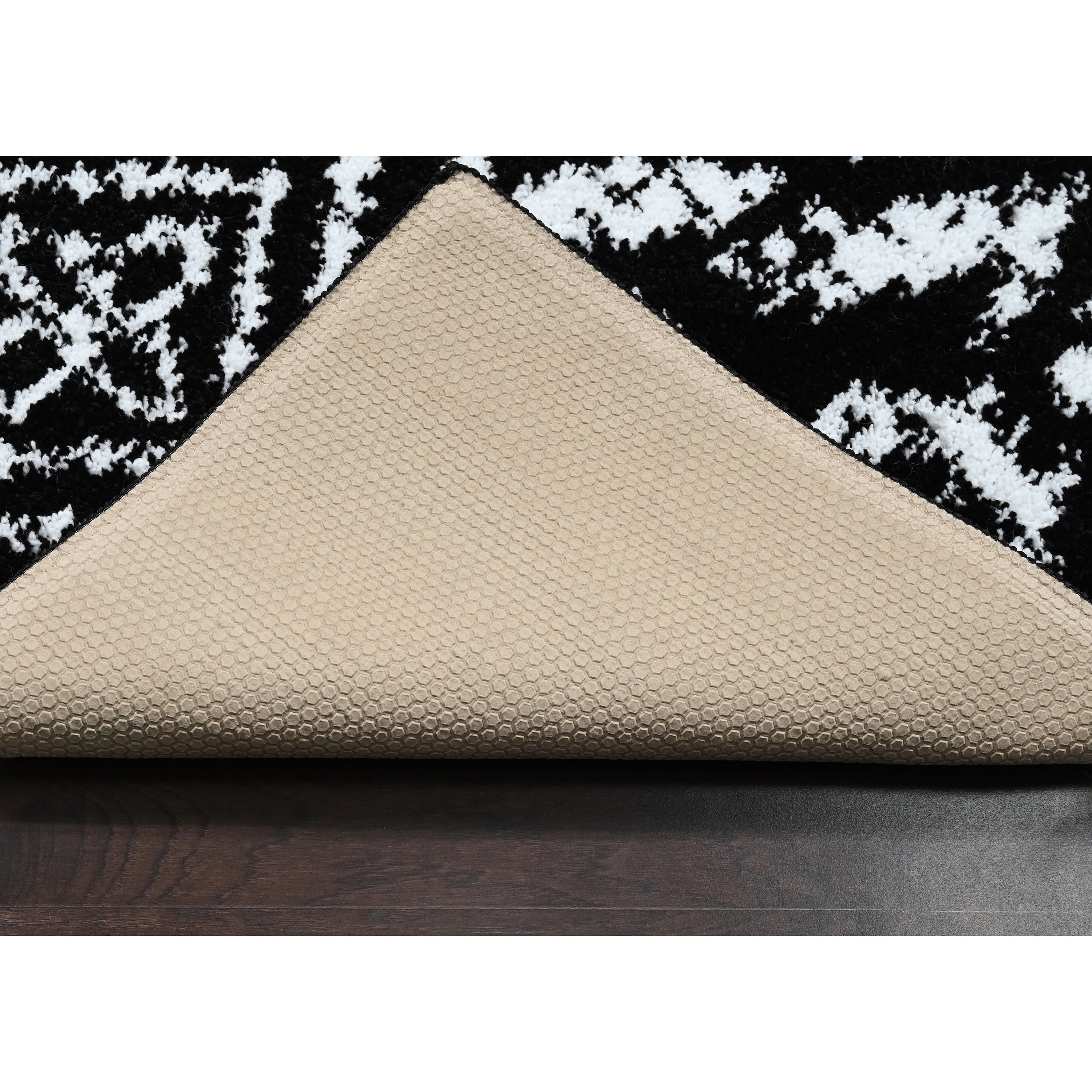 Garland Rug Denali Polypropylene Black/White Indoor Area Rug, 7' x 10'