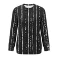 thumbnail image 3 of Trikvn Womens Abstract Dotted Striped Sweatshirts Long Sleeve Crew Neck Pullovers Casual Fall Winter Clothes Loose Fit Tops with Pockets Minimalist Graphic Daily Wear, 3 of 6