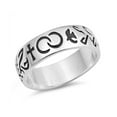 thumbnail image 1 of Sterling Silver Eternity Cross And Dove Band Ring, 1 of 3
