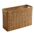 thumbnail image 1 of Leojiow Magazine Woven Rattan Magazine Rack With Handles Rectangular Storage For Newspapers Bottles Home Desk Brown Magazine 38X15X26Cm Utility, 1 of 7