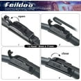 thumbnail image 4 of Feildoo Windshield Wiper Blades fit for Volvo S80 2010 26" + 20" Car Front Window Beam Bracketless Wiper Blade (SET of 2), NO1381N, 4 of 9