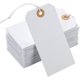 thumbnail image 1 of 100 etiquetas de precios grandes con cuerda elástica, etiquetas de papel blancas para colgar con cuerda adjunta, orificio reforzado escribible de 4,76 ''× 2,36'', 1 of 5