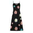 thumbnail image 4 of Sexy Maxi Dress Summer Dresses for Women Sleeveless Causal Stripe Floral Spaghetti Straps Beach Party Long Sundress, 4 of 5