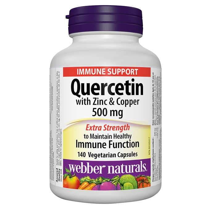 ber Naturals Quercetin with Zinc and Copper 500 mg, 140 Vegetarian