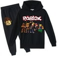 thumbnail image 1 of ROBLOX Sports Hoodie Cartoon Spring And Autumn Print Fashion Hoodie Bundle Leg Pants Set, 1 of 3