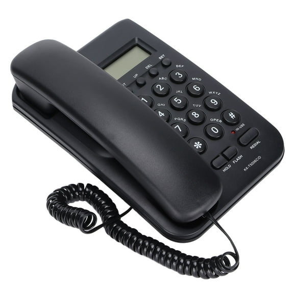 Téléphone d'Hôtel, Téléphone de Bureau Sensation Claire Économie d'Énergie pour Maison Noir, Blanc