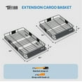 thumbnail image 2 of TUFFIOM 64"x 39"x 6" Universal Rooftop Cargo Carrier Basket, Extendable Steel Roof Rack Basket w/Straps with Hook, Heavy Duty Car Top Rack Luggage Holder Carrier Basket for SUV Car Truck Van, 2 of 8