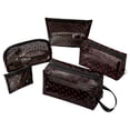 thumbnail image 4 of Bolsa de maquillaje de malla, 5 unidades, mini neceser de viaje, bolsa de almacenamiento ligera (Rojo), 4 of 9