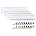 thumbnail image 3 of JINMLBO 4 Pieces Slatwall Panel, Garage Wall Mounted PVC Slat Wall Rack, Interlocking Craft Storage Organization PVC Slat with 20 Hooks(White,15.5x60cm), 3 of 4