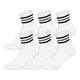 thumbnail image 1 of HUDDLE Calcetines Unisex, pack de 6 – Rayas, logo, Short Crew, calcetines deportivos, color liso Blanco 39-42, 1 of 3