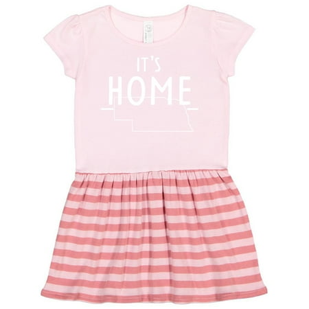 

Inktastic It s Home- State of Nebraska Outline Gift Toddler Girl Dress