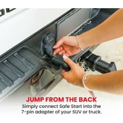 Safe Start Jumper Cable | Heavy Duty Jumper Cables for Trucks, SUV | Self Rescue Car Jump Starter | Quick Connect, Built-in Lights, Portable | Prioritizing Safety | 6 Gauge Wire, 12 Ft.