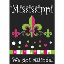 Jozie B 393 Mississippi-We Got Attitude Fleur De Lis Flag, Large