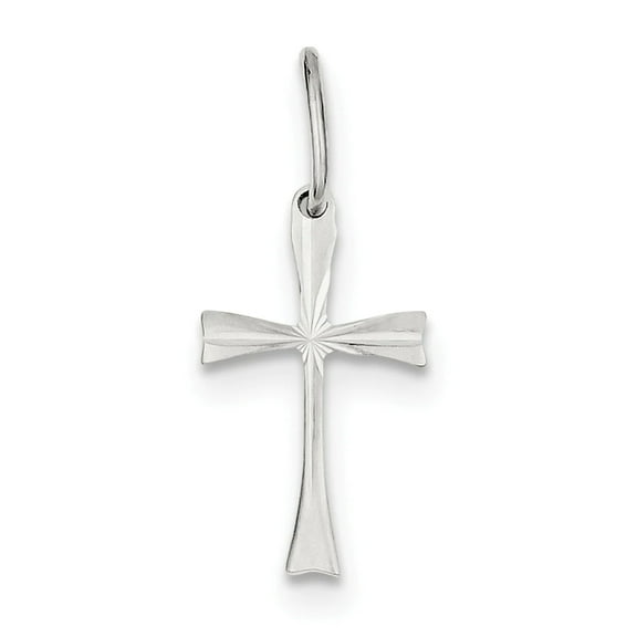 925 Sterling Silver Solid Satin Religious Faith Cross Pendant Necklace Measures 28x12mm Wide - Pendant for Women