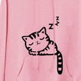 thumbnail image 2 of Minnieouse Loose Fit Cartoon Cat Print Mujer con capucha Print Mujer Camisa Manga larga Cuello Sudadera con capucha Prendas para la parte del cuerpo Rosado L Minnieouse FS9881-03, 2 of 5