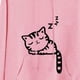 thumbnail image 4 of Camisa con capucha de mujer con estampado de gato de dibujos animados de ajuste holgado Sudadera con capucha de cuello redondo de manga larga Eigraketly FS9881-02, 4 of 6