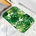 thumbnail image 6 of 1pc Monstera Leaves Absorbent Non-Slip Bathroom Thickened Flannel Rug Decor,Soft,Quick Drying,Suitable For Indoor/outdoor Use,Bathrooms,Bedrooms,Kitchens,Terrace,Laundry Rooms,16"x24", 6 of 9