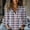 RD1, variant on Womens Casual Cuffed Long Sleeve Boyfriend Button Down Plaid Flannel Shirt Tops Women's Fashion Spring Autumn Casual Long Sleeve Loose Shirt Shirt Top Rd1 Xl