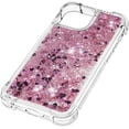 thumbnail image 6 of Compatible with iPhone 13 Pro Max Case Glitter Luxury Cute Love Liquid Quicksand Clear Soft TPU Girls Women Stylish Bumper Shockproof Protective Case for iPhone 13 Pro Max 6.7" Rose Gold YB, 6 of 6