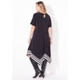 thumbnail image 2 of Catherines Women's Plus Size Stoneywood Stripe A-Line Dress (With Pockets), 2 of 5