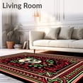 thumbnail image 2 of ODIKA 2'x3' Machine Washable Non-Slip Area Rug, Festive Skull Latch Hook Pillow Project High Traffic Rug, Black, 641622, 2 of 7