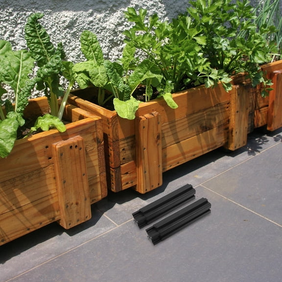 LOLIPPYY 4-Pack Plastic Garden Planter Bed Legs Riser Stand for Elevated Raised Vegetable and Flower Garden