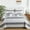 Gray, variant on Blue Quilt Queen Size Bohemian Stripe 3 Pieces Bedspread Set Coverlet Bedding All Season (96"x90")